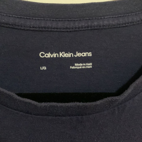 3 for$10Calvin Klein Jeans Men Dark Blue and Grey T-shirt Plus Size L/G - Picture 3 of 3